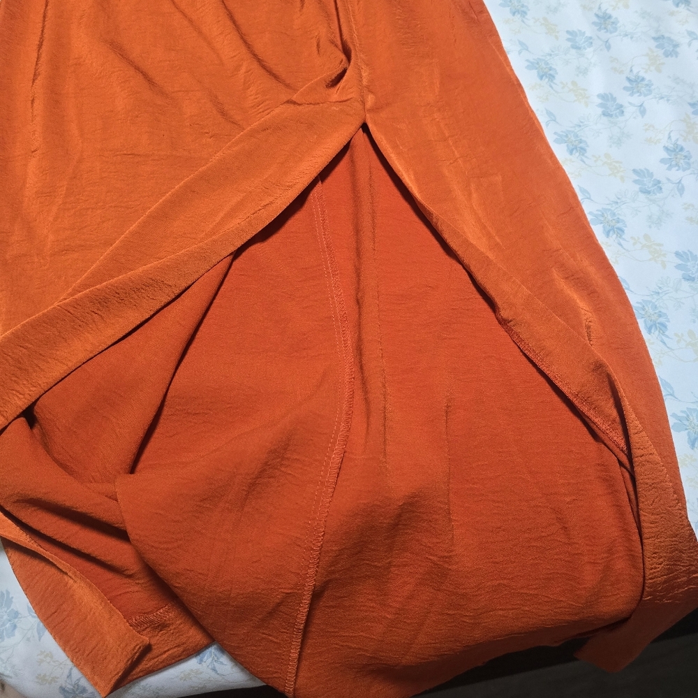 Zara Bold Orange Midi Dress - Picture 11 of 14